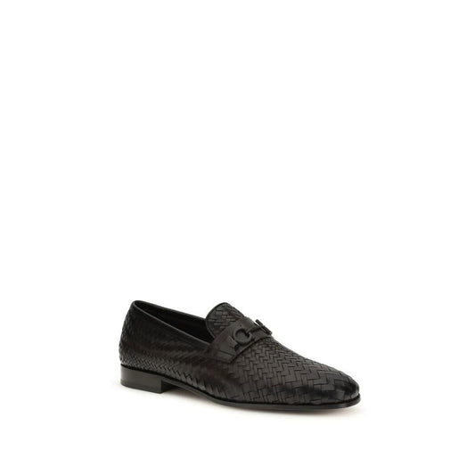 Ferragamo Braune Kalbsleder-Loafer Bos Taurus zum Hineinschlüpfen by Ferragamo