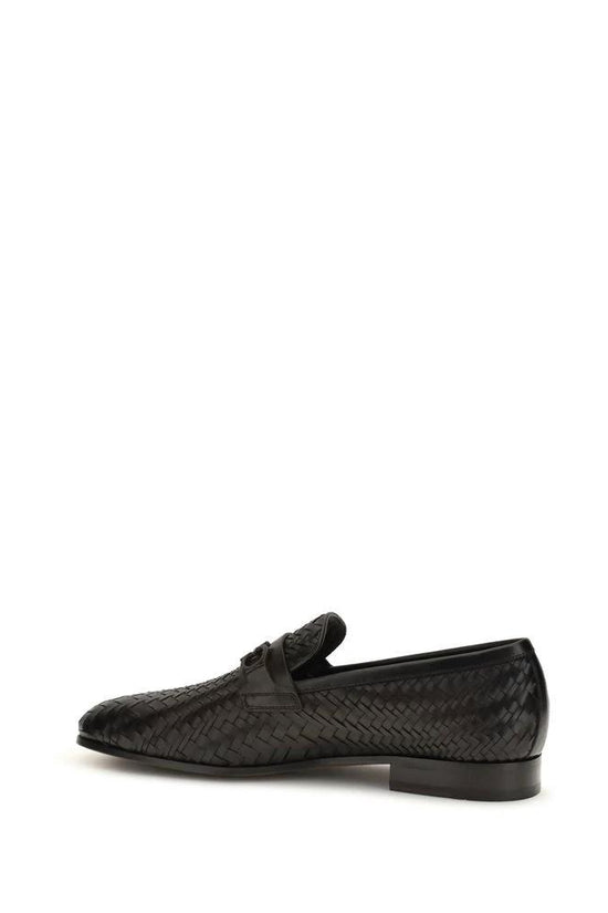Ferragamo Braune Kalbsleder-Loafer Bos Taurus zum Hineinschlüpfen by Ferragamo