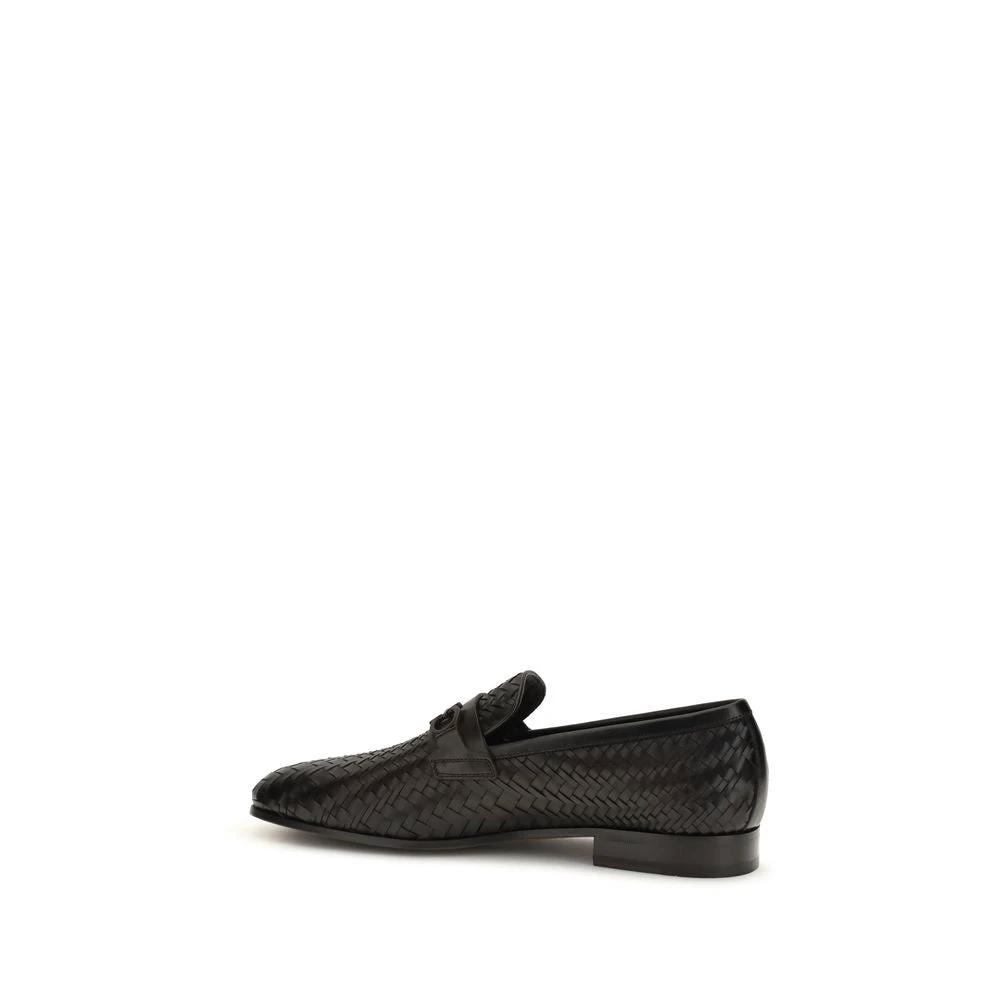 Ferragamo Braune Kalbsleder-Loafer Bos Taurus zum Hineinschlüpfen by Ferragamo
