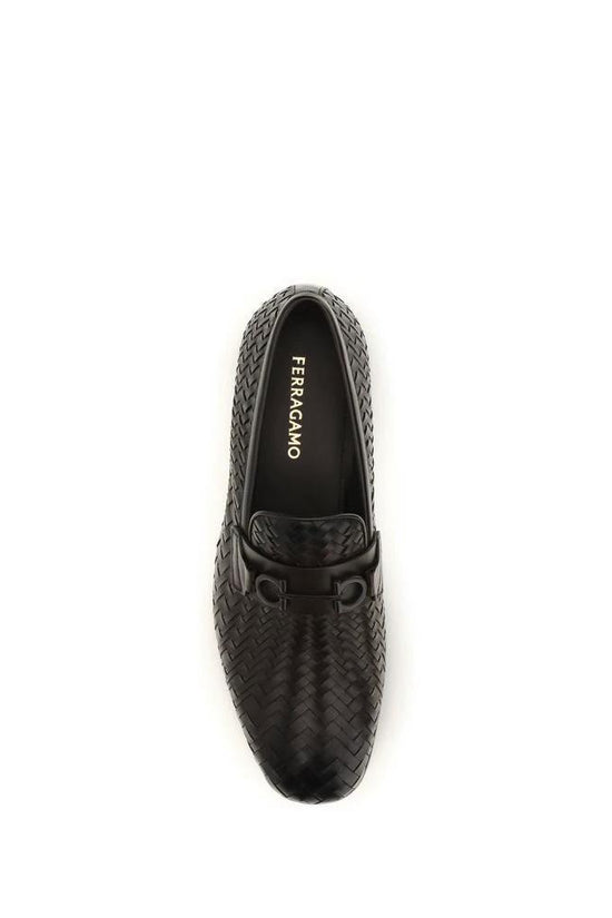 Ferragamo Braune Kalbsleder-Loafer Bos Taurus zum Hineinschlüpfen by Ferragamo