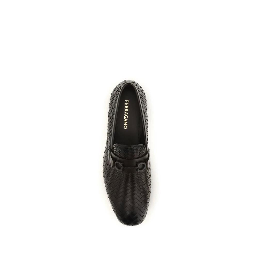 Ferragamo Braune Kalbsleder-Loafer Bos Taurus zum Hineinschlüpfen by Ferragamo