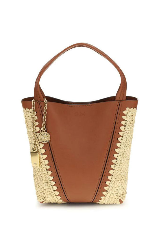 Chloé Beige Raffia Shoulder Bag by Chloé