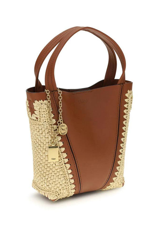 Chloé Beige Raffia Shoulder Bag by Chloé