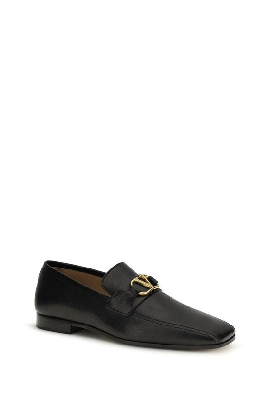 Valentino Garavani Schwarze Loafer aus Ziegenleder zum Hineinschlüpfen by Valentino Garavani