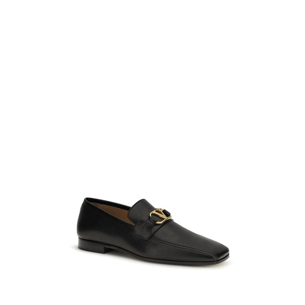 Valentino Garavani Schwarze Loafer aus Ziegenleder zum Hineinschlüpfen by Valentino Garavani