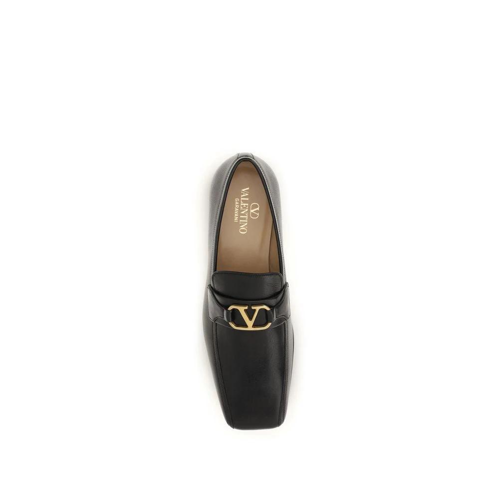 Valentino Garavani Schwarze Loafer aus Ziegenleder zum Hineinschlüpfen by Valentino Garavani