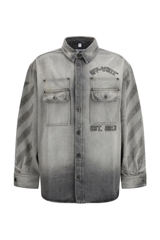 Off-White Graues Denim-Hemd by Off-White