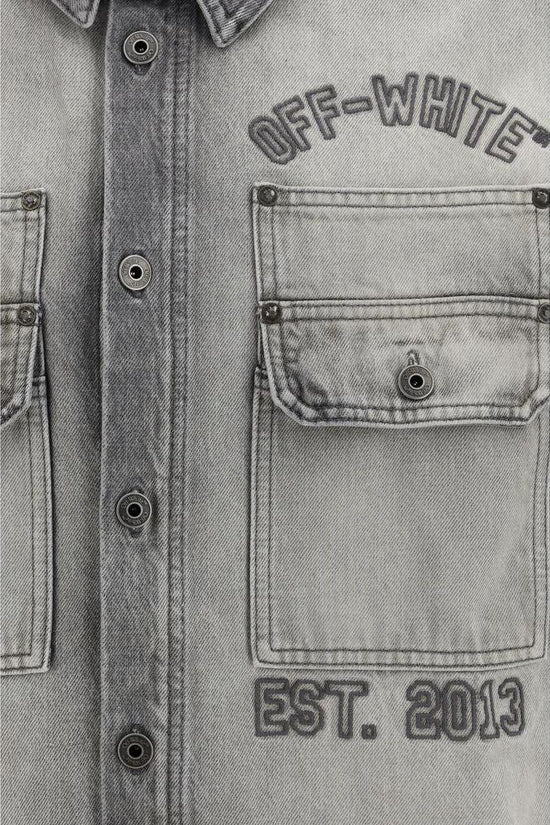 Off-White Graues Denim-Hemd by Off-White