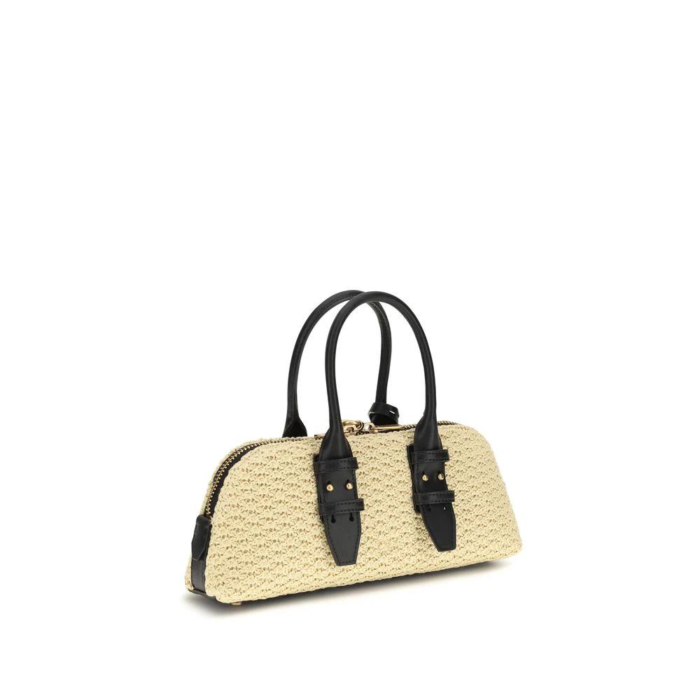 PINKO Beige Raffia Schultertasche by PINKO
