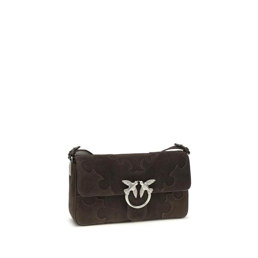 PINKO Braune Kalbsleder Bos Taurus Schultertasche by PINKO