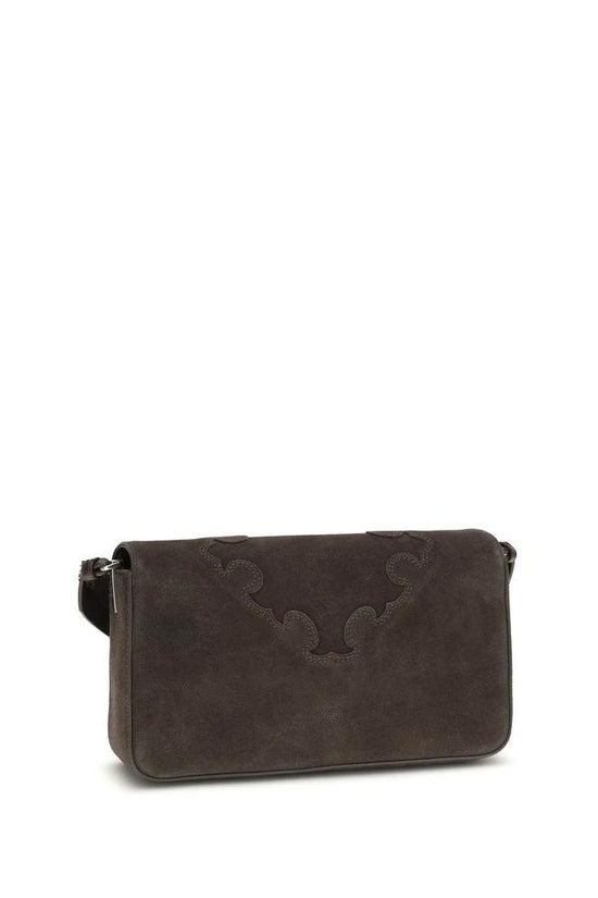 PINKO Braune Kalbsleder Bos Taurus Schultertasche by PINKO