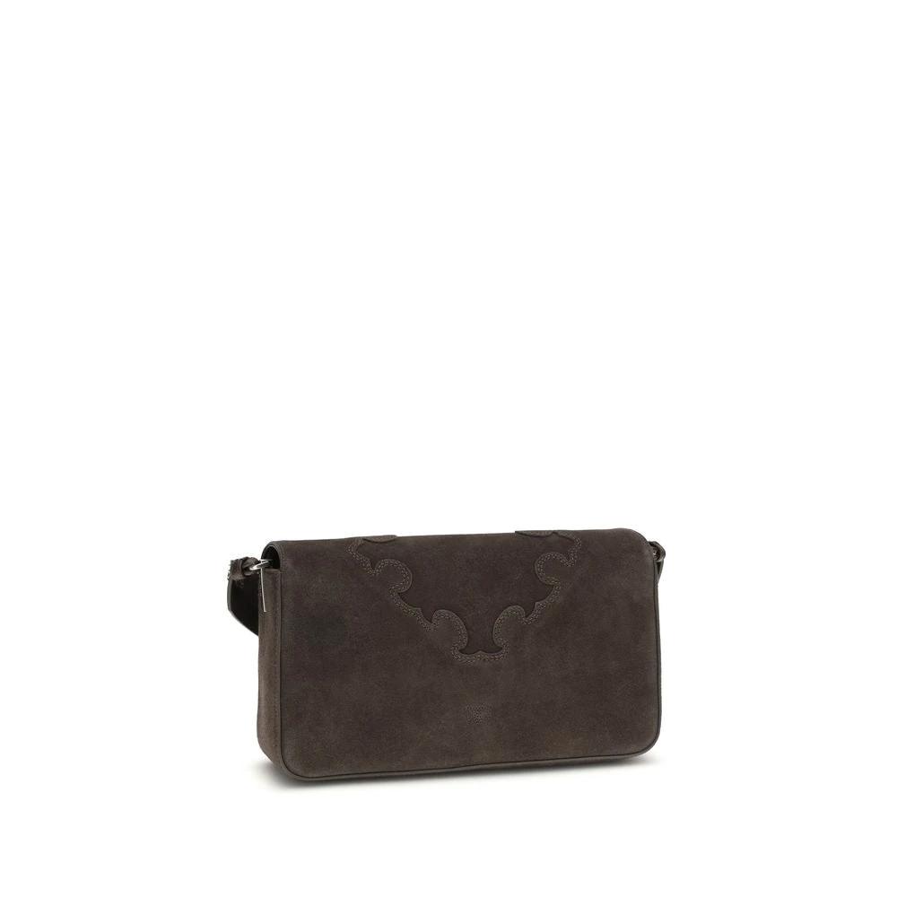 PINKO Braune Kalbsleder Bos Taurus Schultertasche by PINKO