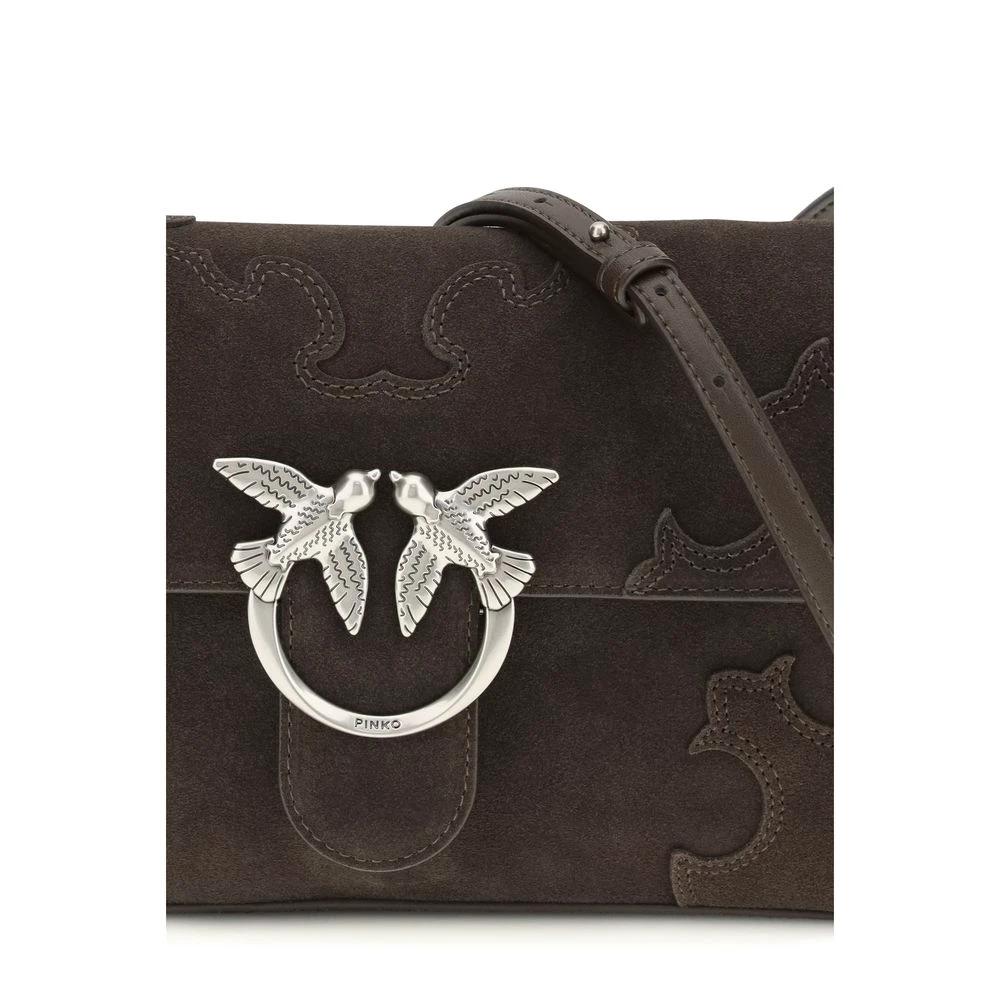 PINKO Braune Kalbsleder Bos Taurus Schultertasche by PINKO