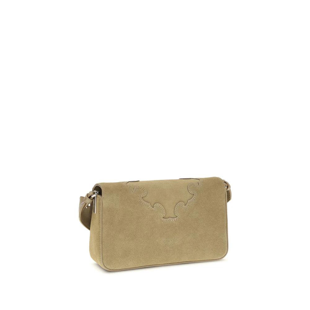 PINKO Beige Kalbsleder Bos Taurus Schultertasche by PINKO