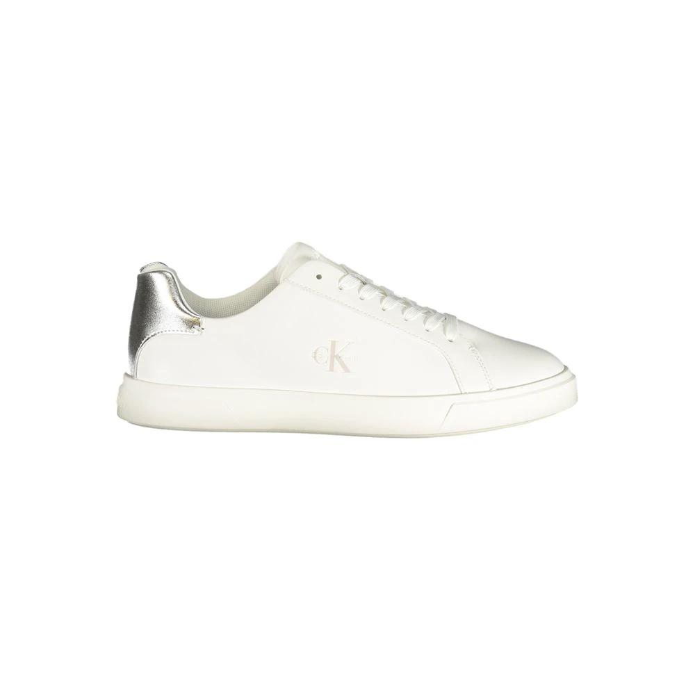 Calvin Klein Weiße Low-Top-Sneaker aus Polyester by Calvin Klein