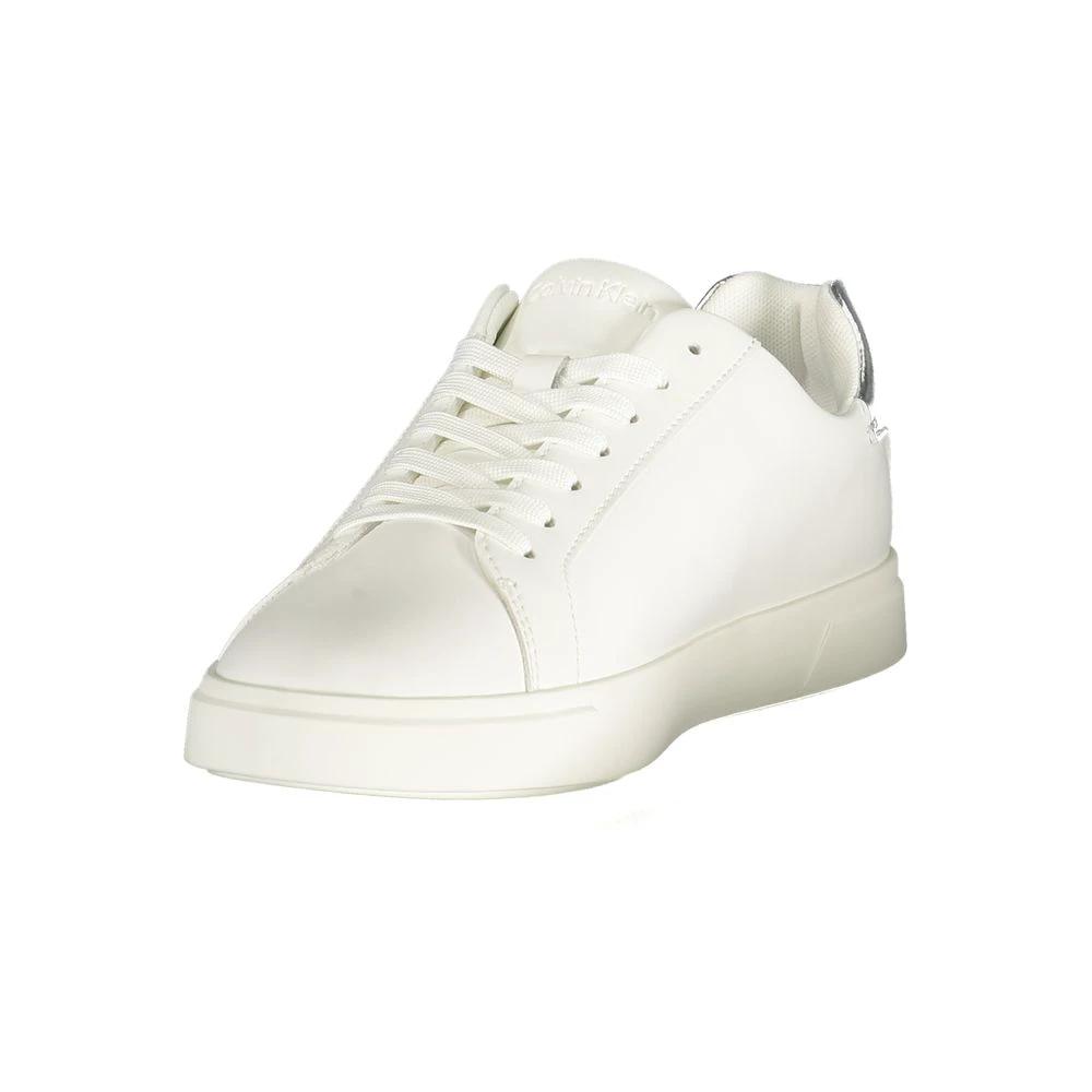 Calvin Klein Weiße Low-Top-Sneaker aus Polyester by Calvin Klein