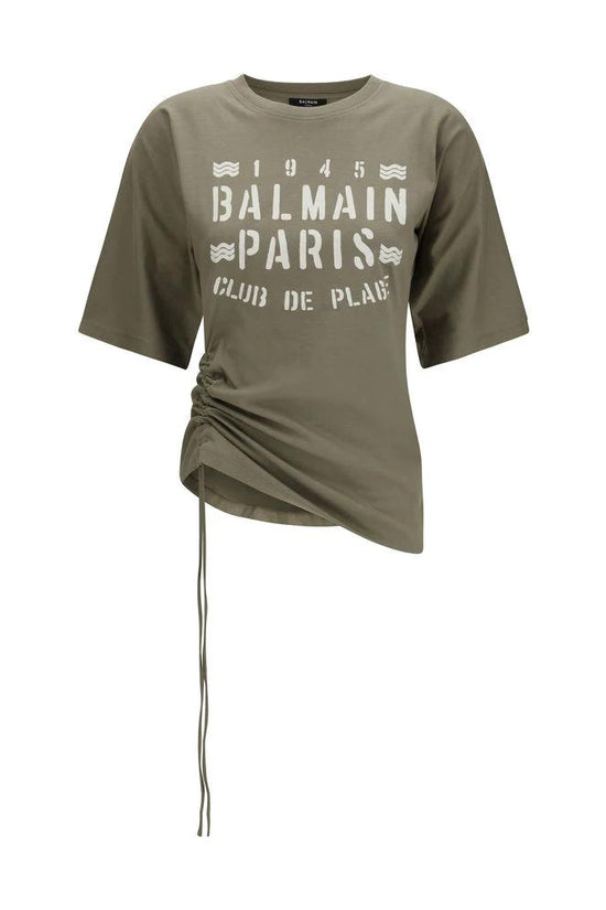 Balmain Bicolor Cotton T-Shirt by Balmain