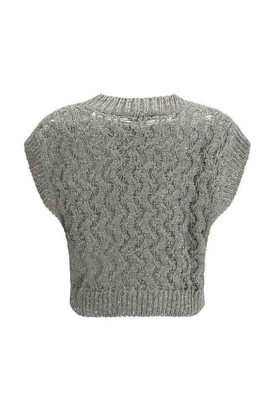 Brunello Cucinelli Zweifarbiger Seiden-Sweatshirt by Brunello Cucinelli