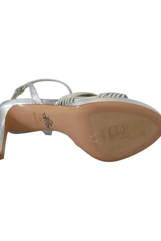 Prada Stiletto Sandalen Silber Leder Exklusiv | ELORÉ by Prada
