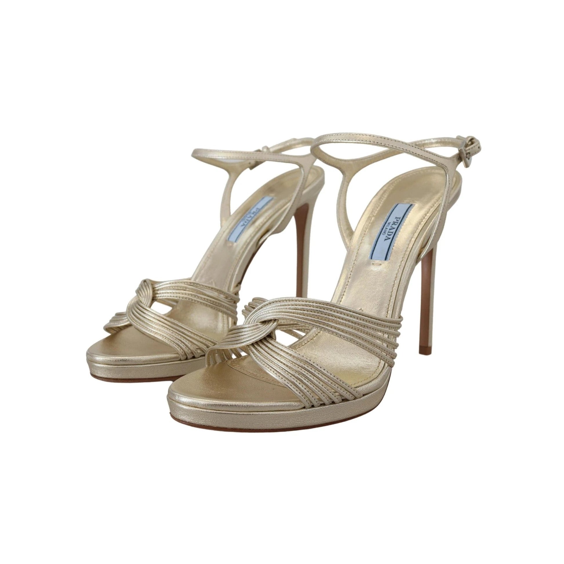 Prada Sandalette Gold Glänzend Luxusausführung | ELORÉ by Prada