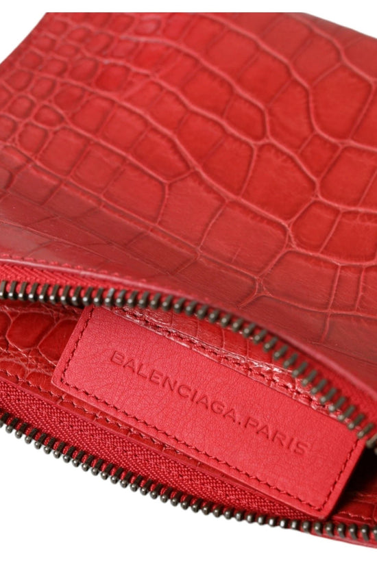 Balenciaga Clutch Rot Alligatorleder Exotisch | ELORÉ by Balenciaga