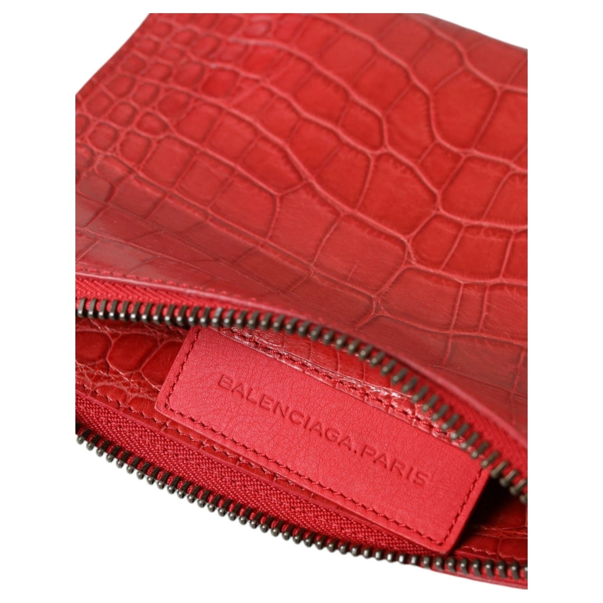Balenciaga Clutch Rot Alligatorleder Exotisch | ELORÉ by Balenciaga