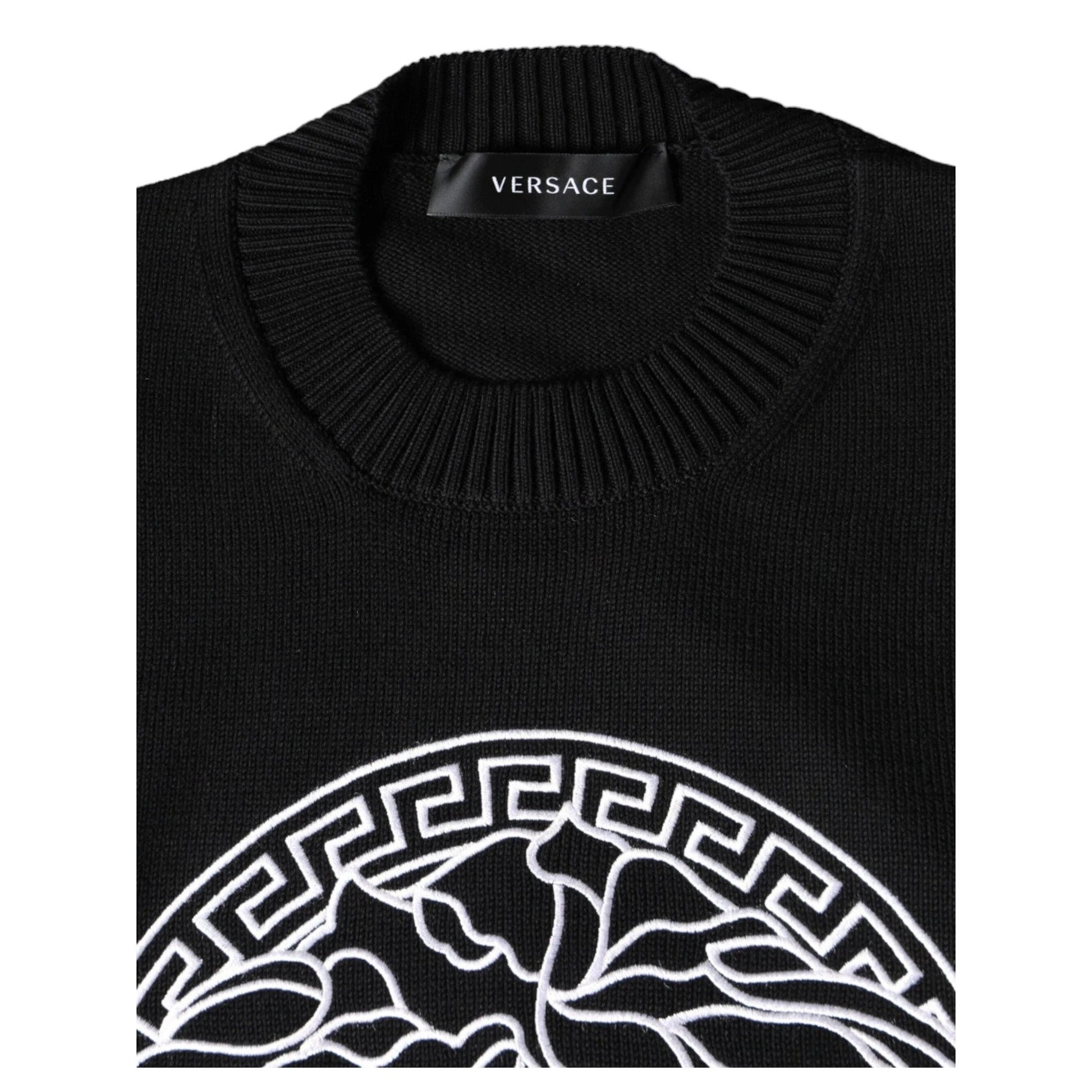 Versace Medusa Oversize Strickpullover Schwarz | ELORÉ by Versace