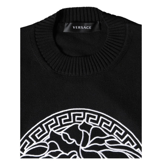 Versace Medusa Oversize Strickpullover Schwarz | ELORÉ by Versace