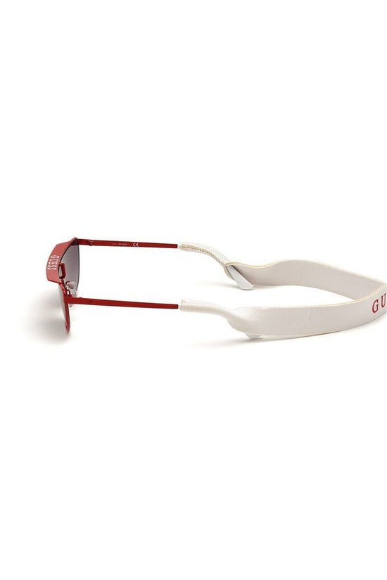 Guess Sonnenbrille Rot Glänzend Metallrahmen UV400 | ELORÉ by Guess
