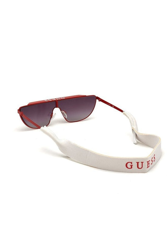 Guess Sonnenbrille Rot Glänzend Metallrahmen UV400 | ELORÉ by Guess
