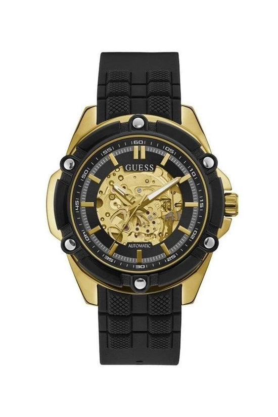 Guess Automatik Skeleton Uhr Edelstahl Gold | ELORÉ by Guess