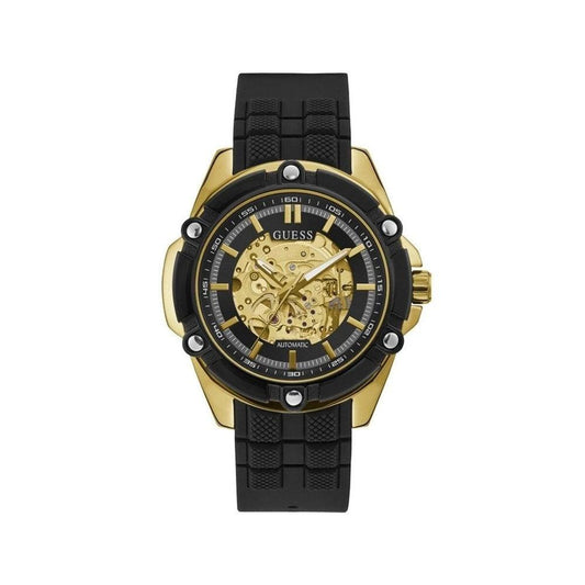 Guess Automatik Skeleton Uhr Edelstahl Gold | ELORÉ by Guess