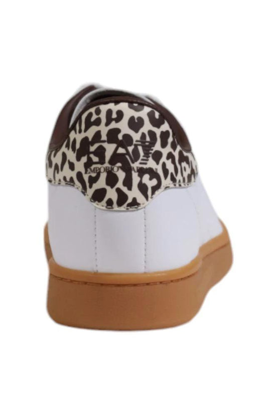 EA7 Emporio Armani Beige Leder Sneaker by EA7 Emporio Armani
