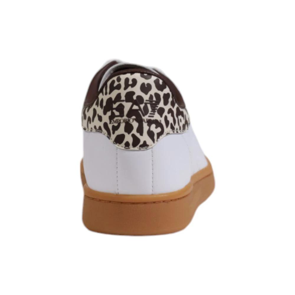 EA7 Emporio Armani Beige Leder Sneaker by EA7 Emporio Armani