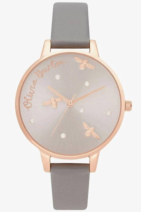 Olivia Burton Queen Bee Uhr Elegante Damenuhr Grau | ELORÉ by Olivia Burton