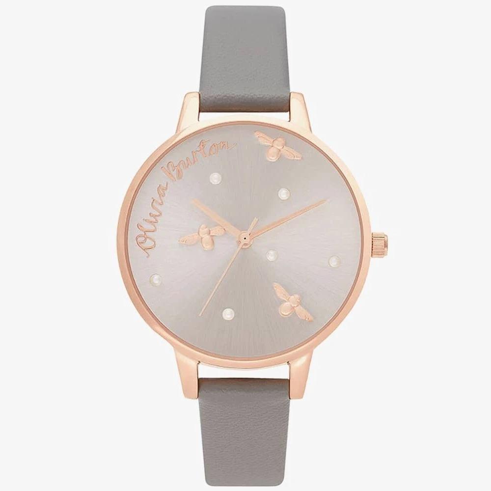 Olivia Burton Queen Bee Uhr Elegante Damenuhr Grau | ELORÉ by Olivia Burton