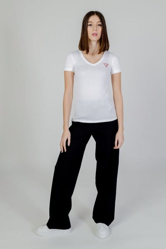 Guess Mini Triangle Tee Kurzarm Damen Weiß | ELORÉ by Guess