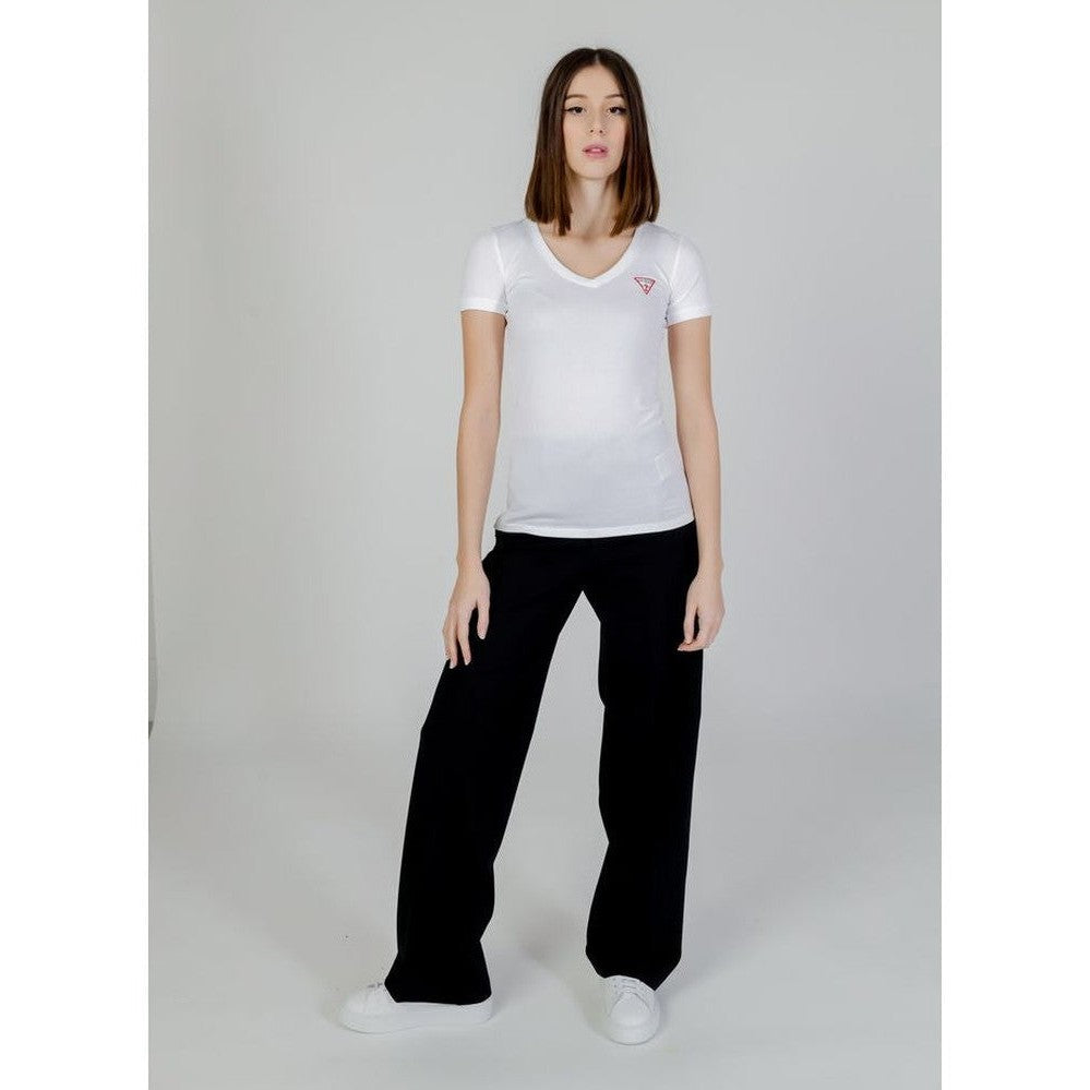 Guess Mini Triangle Tee Kurzarm Damen Weiß | ELORÉ by Guess