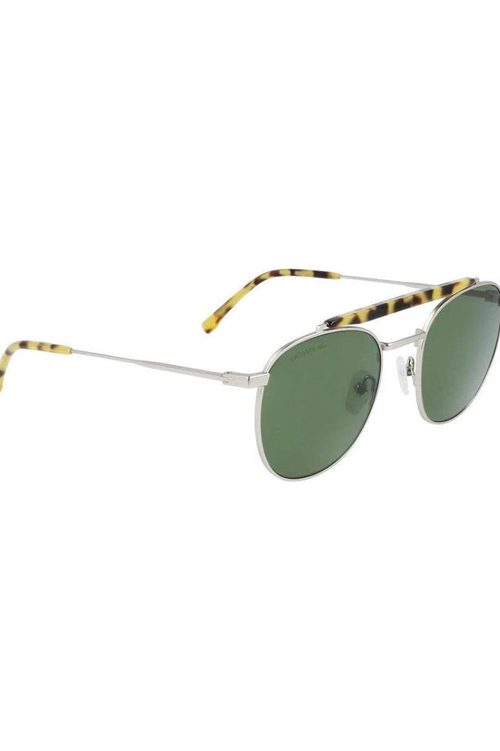 Lacoste Sonnenbrille Silber Metallrahmen Gläser Grün | ELORÉ by Lacoste