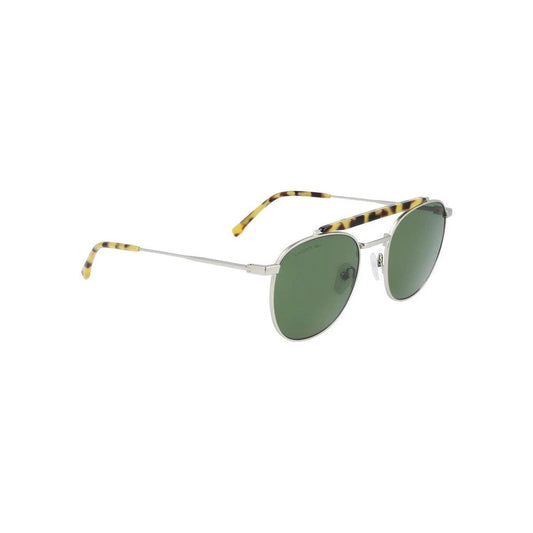 Lacoste Sonnenbrille Silber Metallrahmen Gläser Grün | ELORÉ by Lacoste