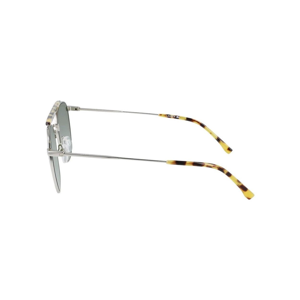 Lacoste Sonnenbrille Silber Metallrahmen Gläser Grün | ELORÉ by Lacoste