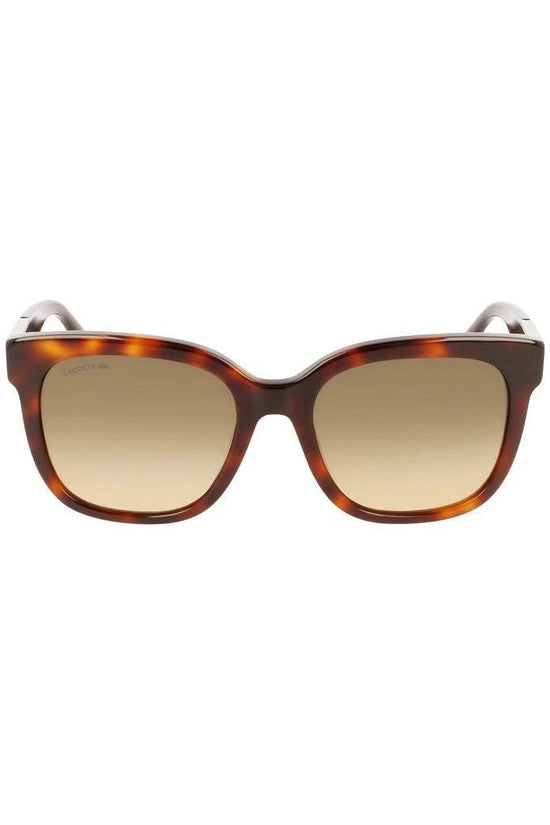 Lacoste Sonnenbrille Braun Havana Croco Skin | ELORÉ by Lacoste