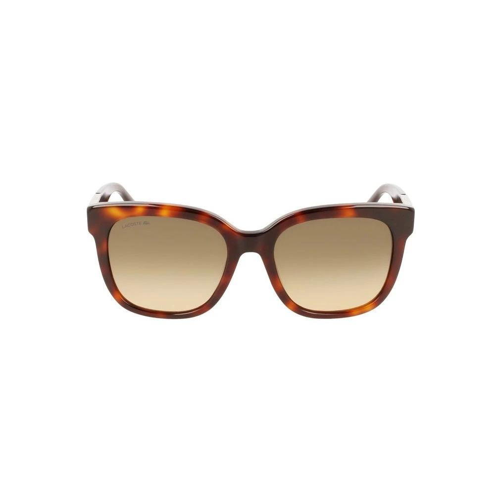 Lacoste Sonnenbrille Braun Havana Croco Skin | ELORÉ by Lacoste
