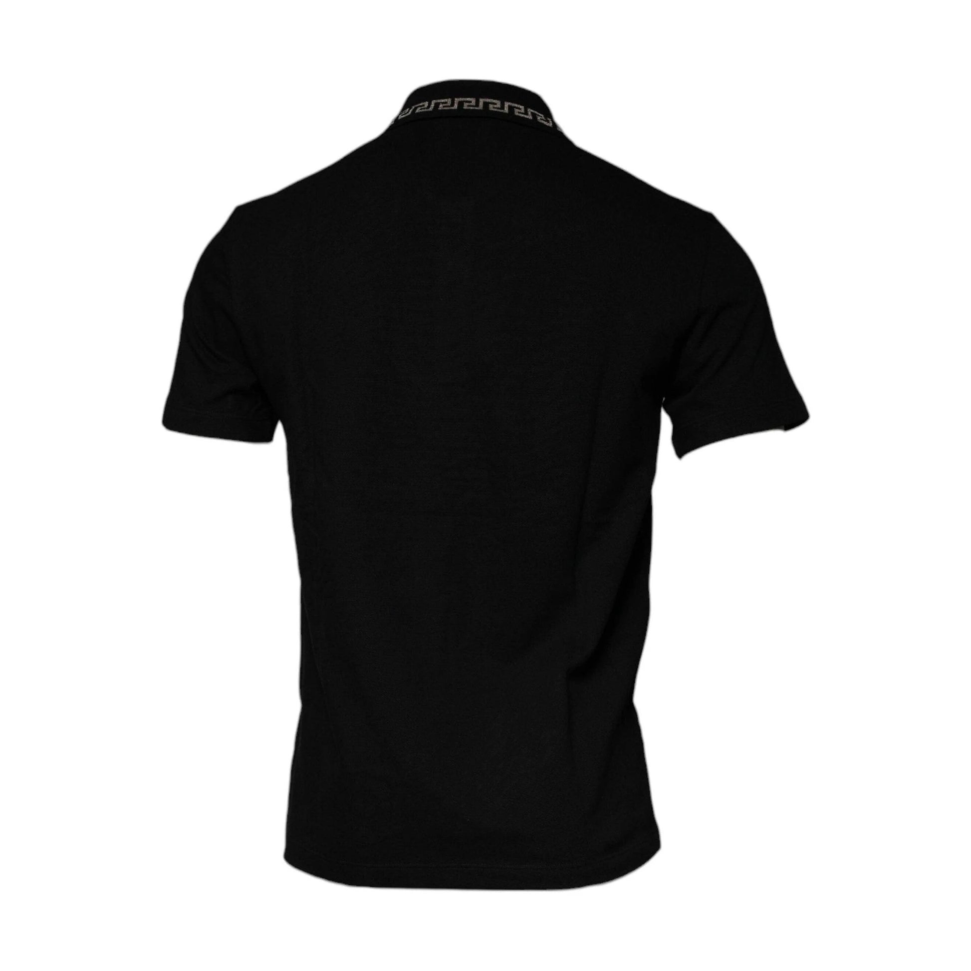 Versace Polohemd Greca-Kragen Kurzarm Schwarz | ELORÉ by Versace
