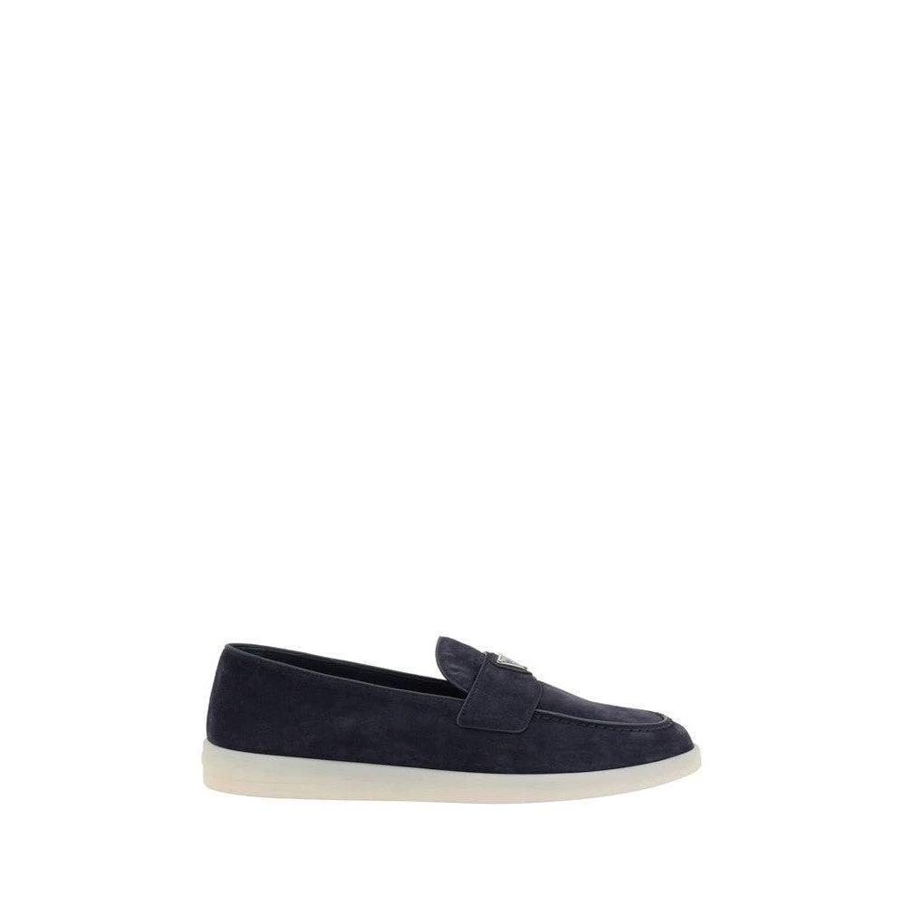 Prada Dreieckplakette Loafer Dunkel Marineblau | ELORÉ by Prada