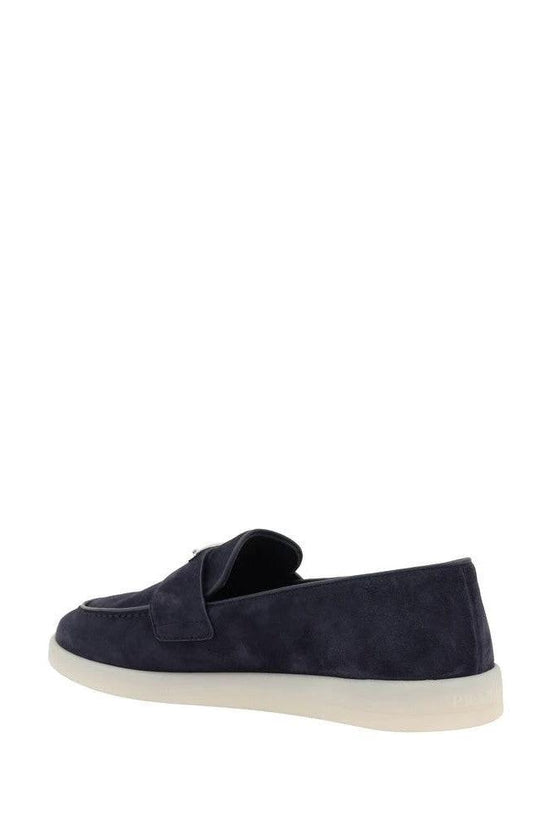 Prada Dreieckplakette Loafer Dunkel Marineblau | ELORÉ by Prada