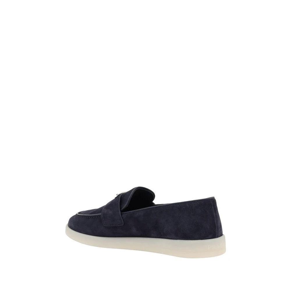 Prada Dreieckplakette Loafer Dunkel Marineblau | ELORÉ by Prada
