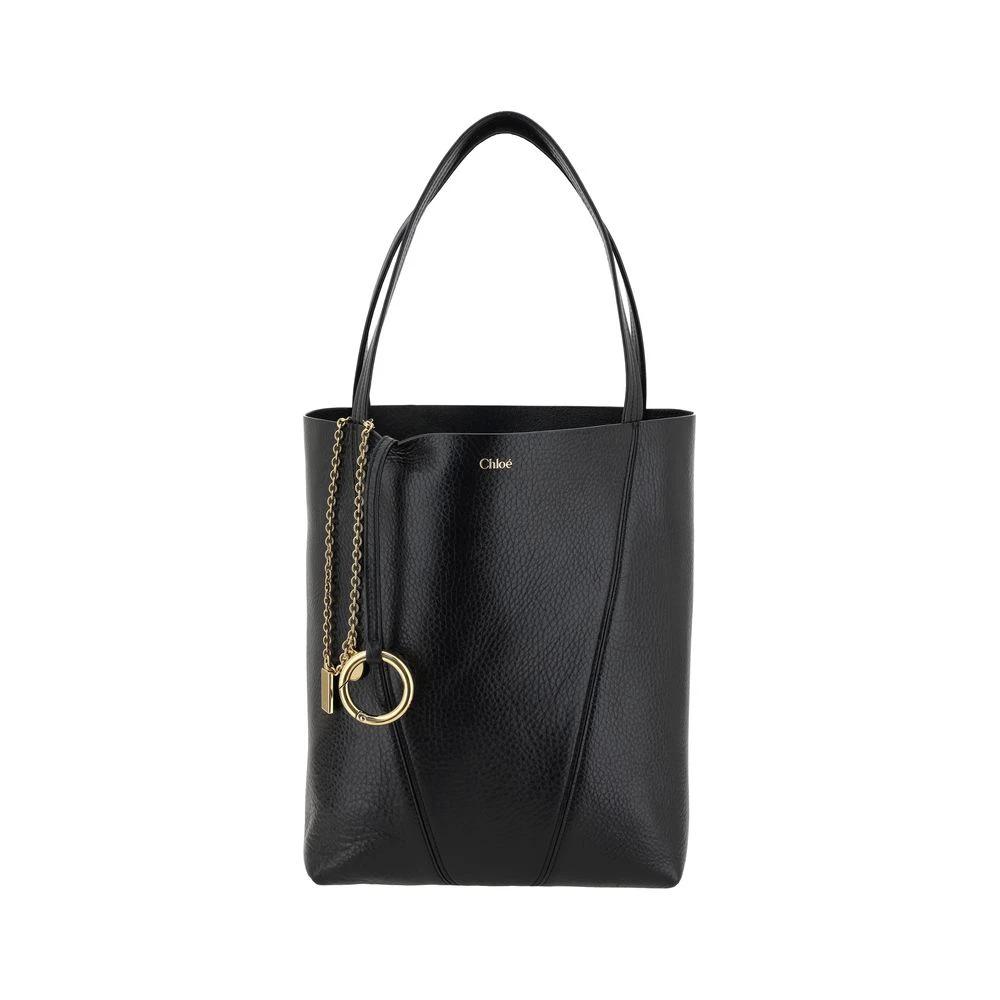 Chloé Schwarze Kalbshaut Bos Taurus Schultertasche by Chloé