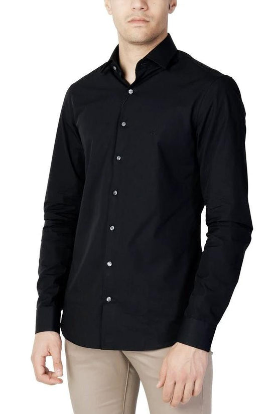 Calvin Klein Hemd Slim Poplin Stretch Schwarz | ELORÉ by Calvin Klein