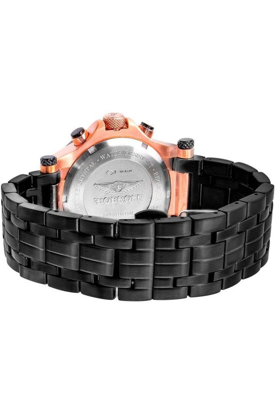 Bobroff Armbanduhr Chronograph Stahl Schwarz | ELORÉ by Bobroff